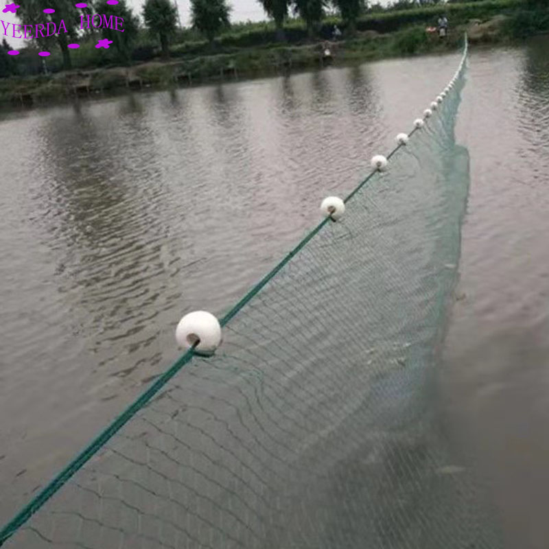 Network bloccante del fiume, rete da pesca, rete a strascico, con galleggianti e imbottiti profondità2m, forniture pescheretti di palo netta 9 fili