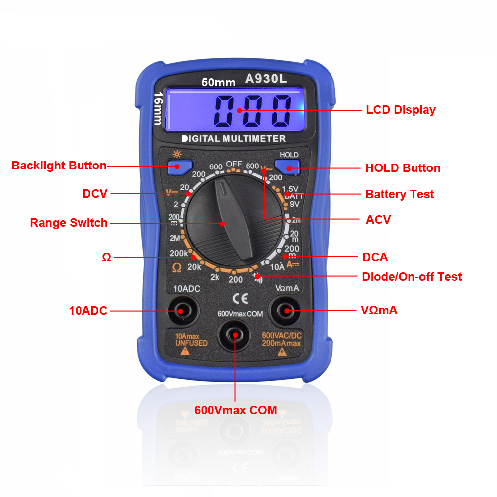 NEWACALOX ELEKTRYCZNY WŁAŚCIWOŚĆ LCD DIGITAL DIGULACJA Multimetr AC/DC Ammerometr Voltmeter Ohm Clamp Miernik Testerowy