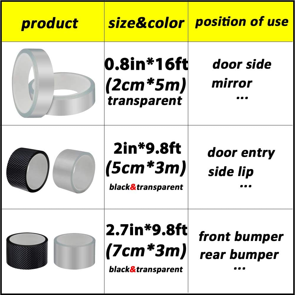 Clear Car Aufkleber Auto Kantenschutz Anti-Kratzer-Aufkleber klare universelle Türschwelle Beschützer