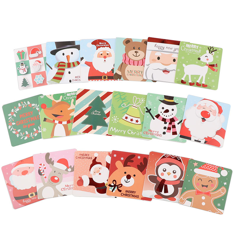 Mini Babbo Natale Merry Christmas Tree Paper Greeting Cartoder Auguri Craft Children Festival Gift Kawaii Stationery Kawaii