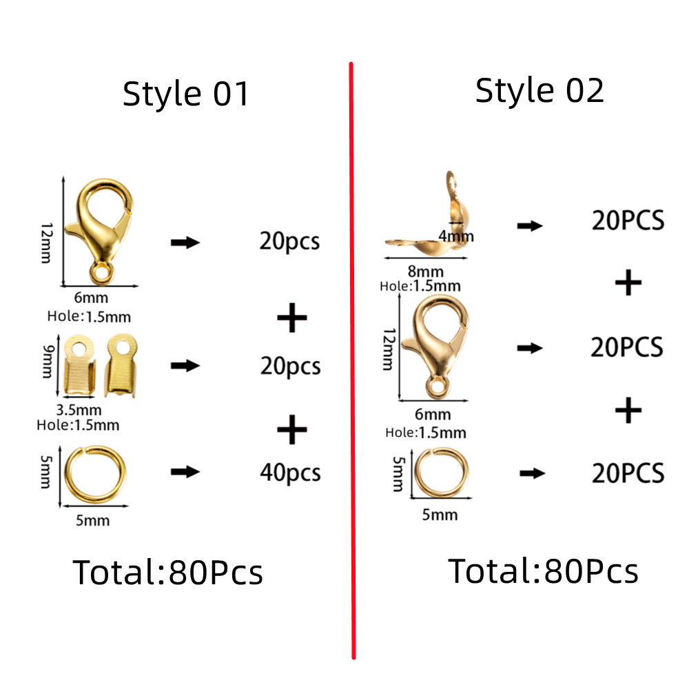 in lega fissa in lega di salto con chiusura in pelle Punta Clip Connettori Crimp Clasps preparazione di gioielli da collana bracciale fai -da -te.