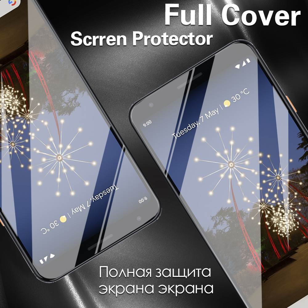 For Google Pixel 7 7a 6 6a 5 5a 4a 4 3a 3 2 XL 4XL 3aXL 3XL 2XL Tempered Glass Screen Protector Full Cover Protective Glass Film