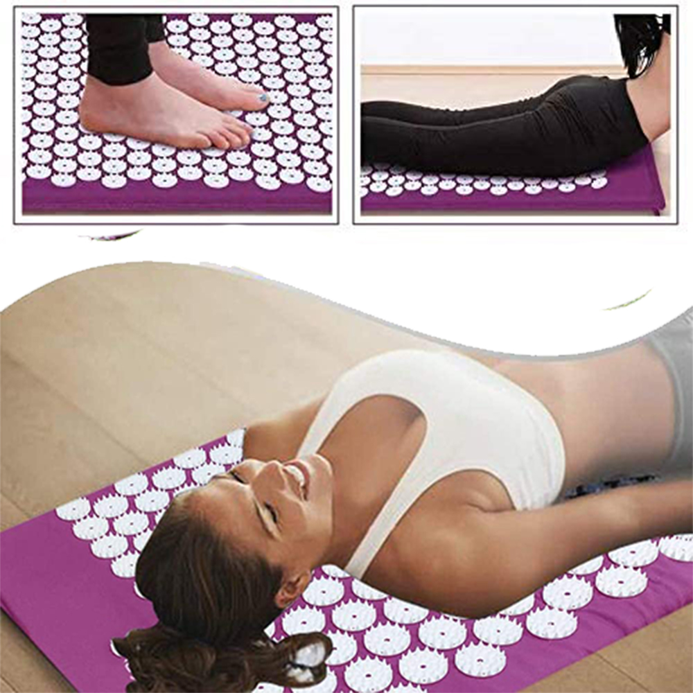 Йога акупрессурный коврик и массаж подушек, спина, шея, облегчение боли, расслабление мышц