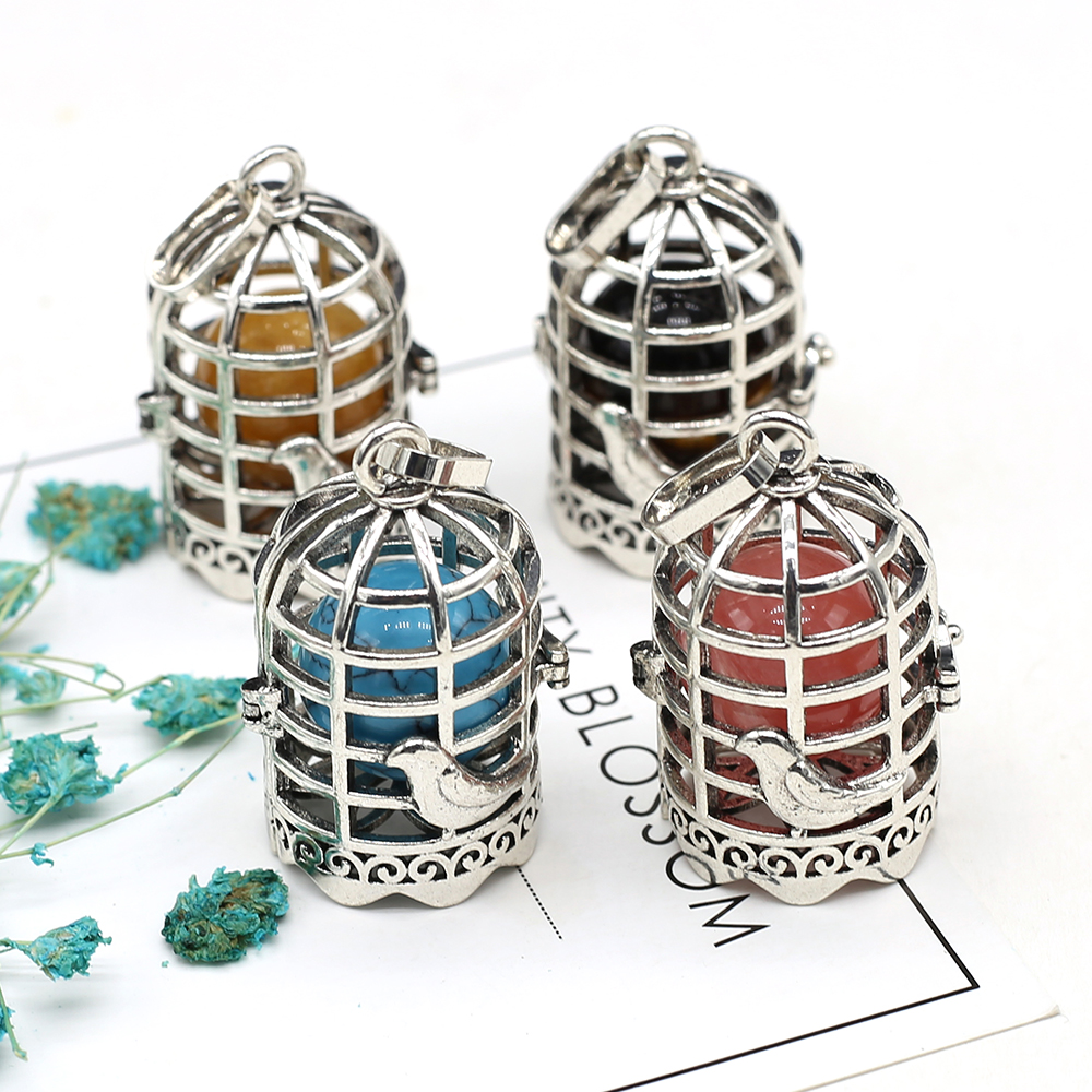 Collier pour femmes pendentif naturel en pierre d'oiseaux en pierre pendentielle pour les bijoux faisant un collier de bricolage Bracelet cadeau accessoire de bijoux