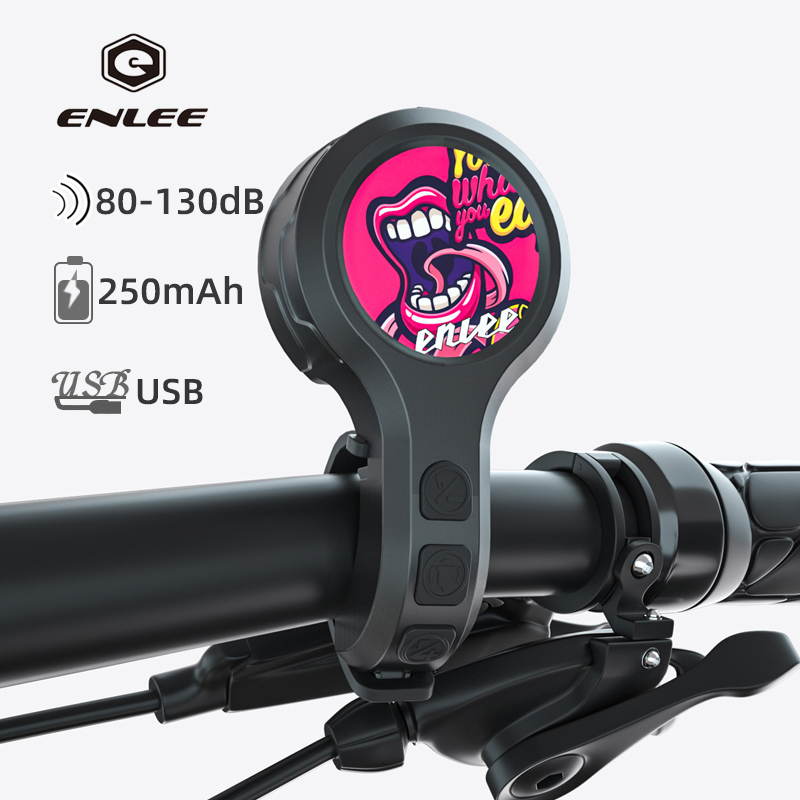 Bicycle Electric Horn, IPX6 Waterproof, Loud130 Decibel, Personality Trend, 250mAh, USB Rechargeable, MTB Road Bike Bell