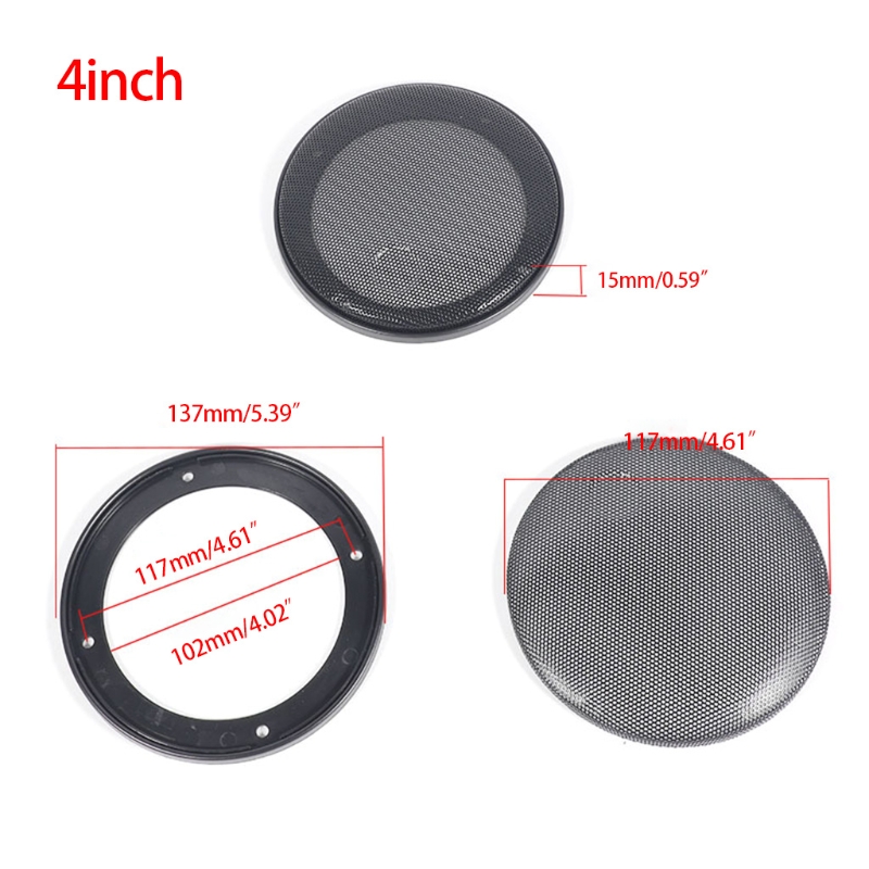 Auto Speaker Cover Car Audio Subwoofer Grille Black 4 Inches 6 Inches 6x9 Decorative Circle Grille Protect Black