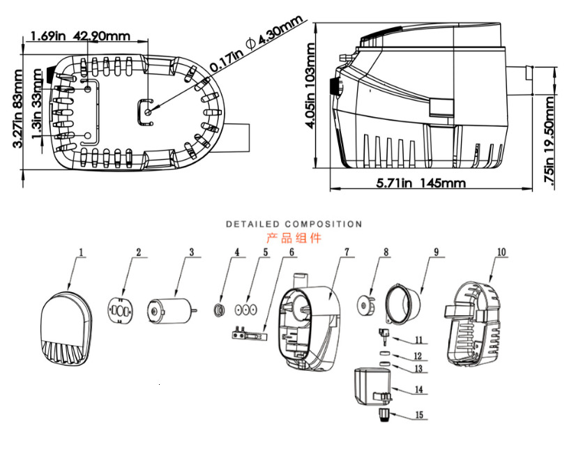 1100gph Otomatik Elektrik Dalgıç Sindanın Pompası 12V Su Pompası 12V Pompa Tekne Sides Pompası için 12 Volt Pompa Su İçin 12 Volt Pompa 24V 12 V