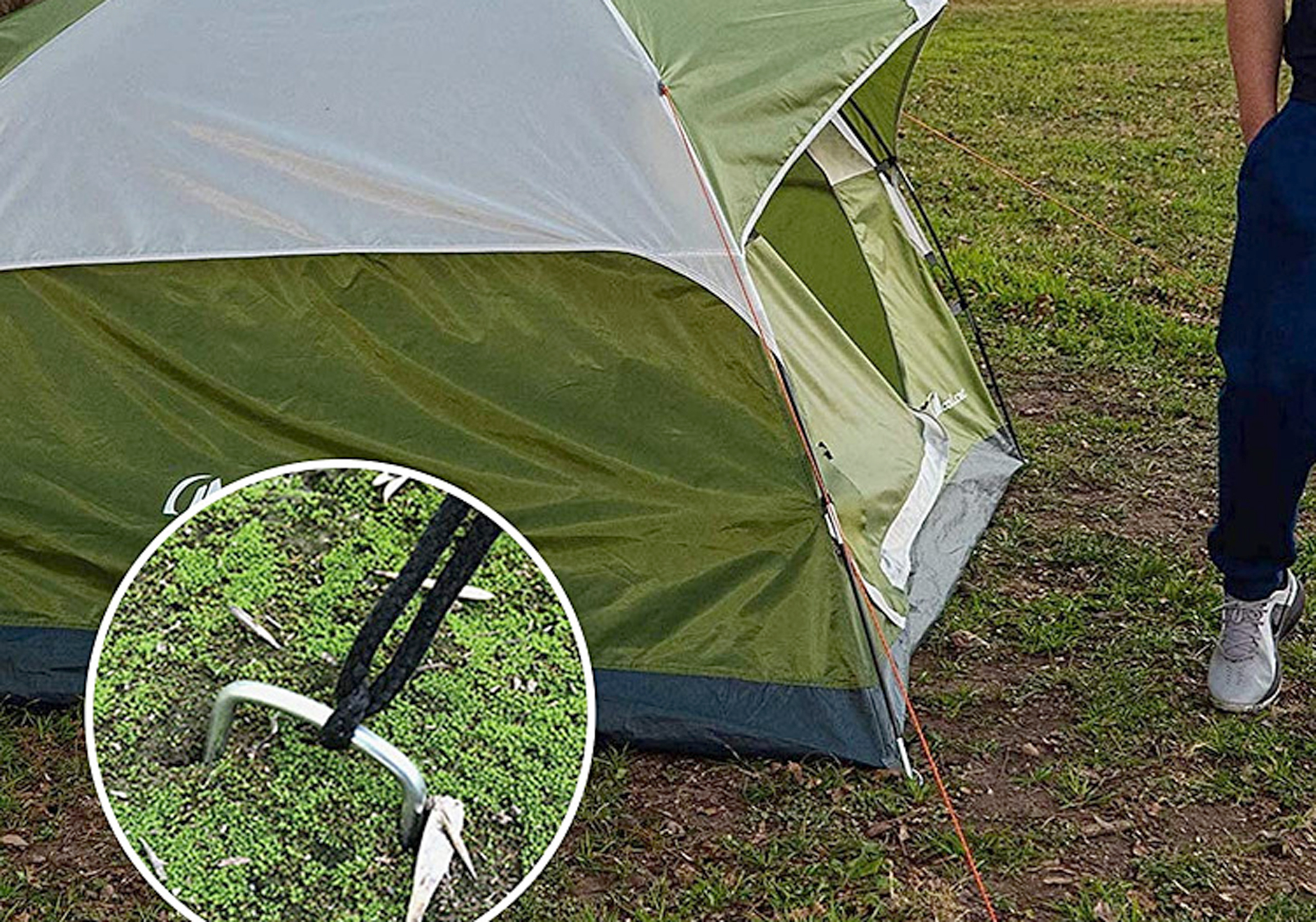 Metalowy kształt ogrowy ogródek sztuczny trawa trawa ziemia gwoździ paznokcie gwoździą cień shad netto namiot namiot stałego kołki stawki ogrodowe