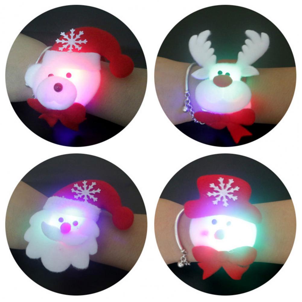 LED Light Glow Christmas deslumbrante juguete de juguete Slap Circle Pulsera de pulsera Regal