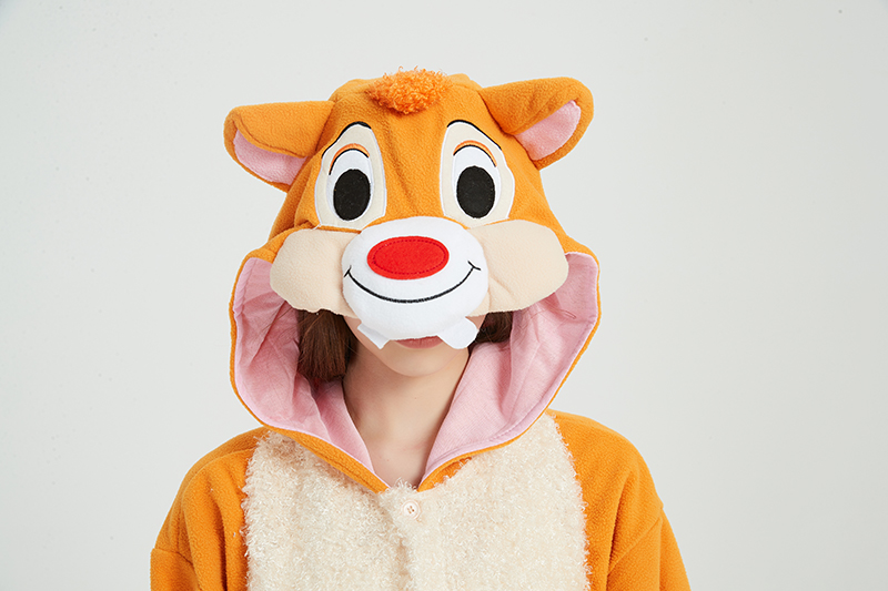 HKSNG ANIMALLO ALLOGIO CHIPMUNK DI BUGGI QUALITÀ OGENZIA KIGURUMI BROWN SCARCHI COSTUME REGALO DI NAMBINO DI PAJAMA