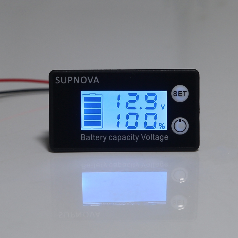 DC 12V 24V 48V Lead Acid Litium Batterikapacitetsindikator Bil Motorcykel Digital voltmeter Spänningstestmätare Mätare M4YD