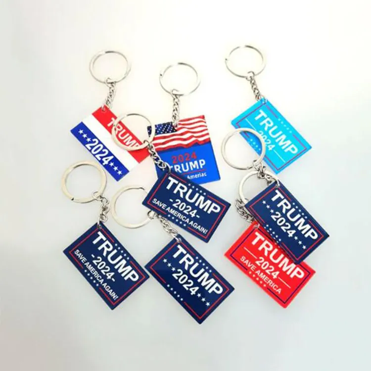2024 US Election Keychain Pendant Home Decor TRUMP Campaign Slogan Plastic Keychain