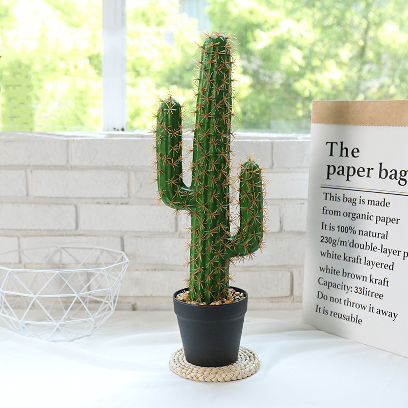 30-43cm Artificial Cactus Decor Tropical Plants Fake Succulent Plant Green Thorn Ball Desert Cactus Tree For Home Office Decor