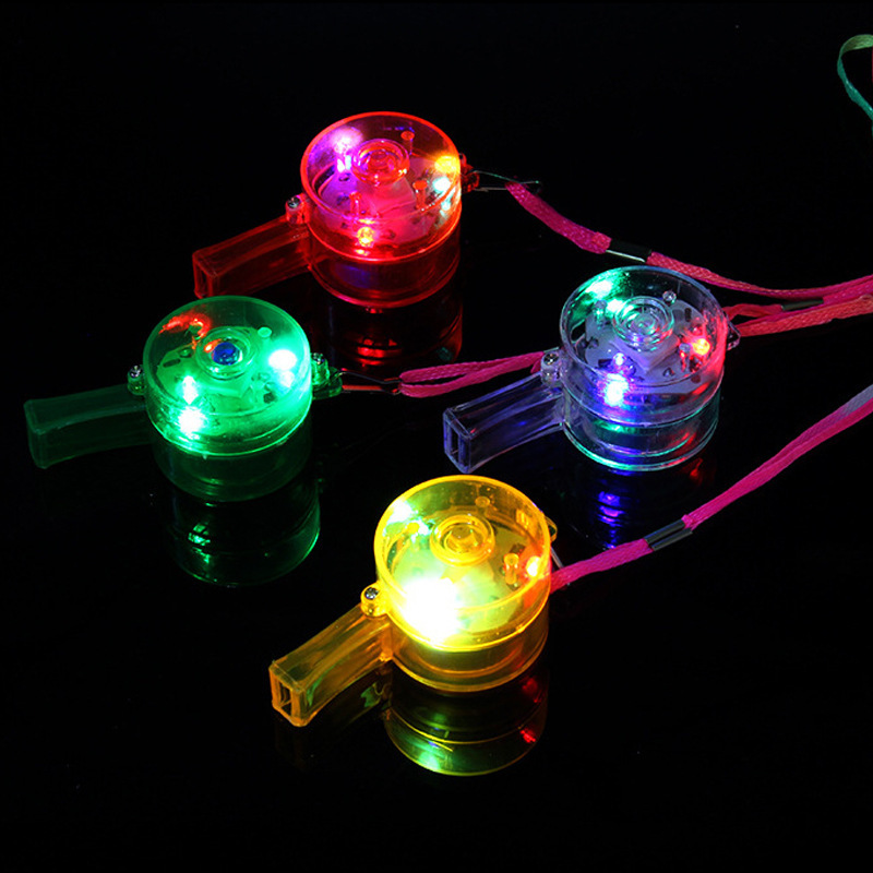 LED Glow Pendant Necklace Flashing Light Up Conch Whistles Toys Noise Maker Party Bar Birthday Gift Halloween Christmas