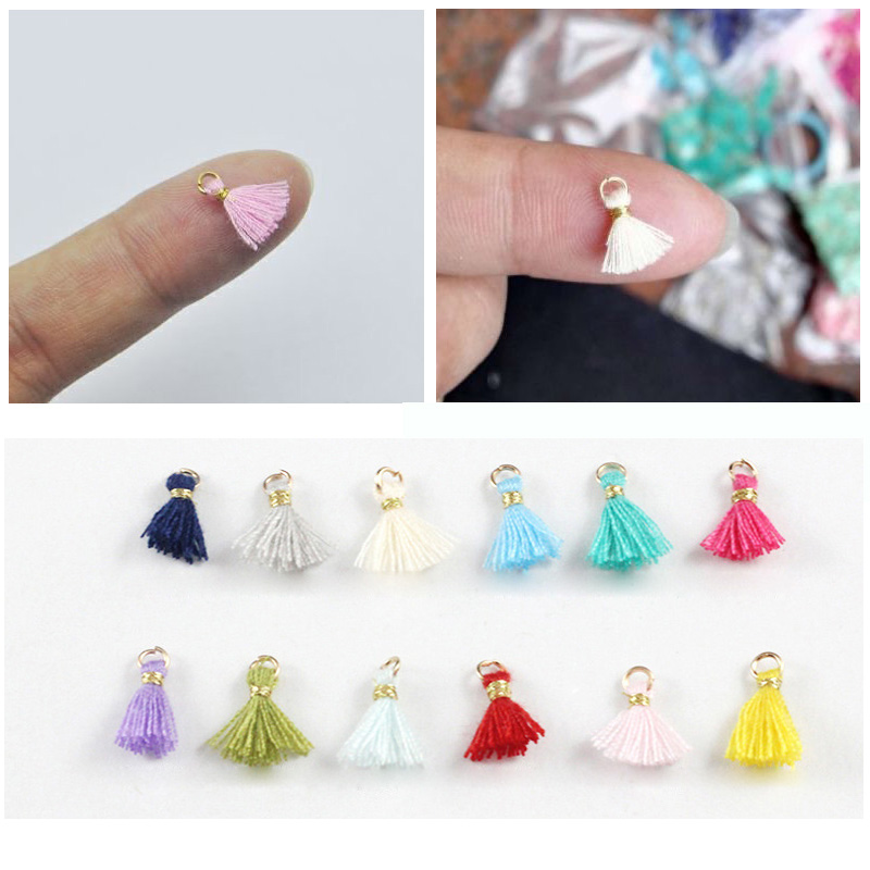 1cm Mini Hanging Ring Tassel Trim Pendants DIY Craft Jewelry Earrings Ornaments Materials Accessories Small Fringe Trim