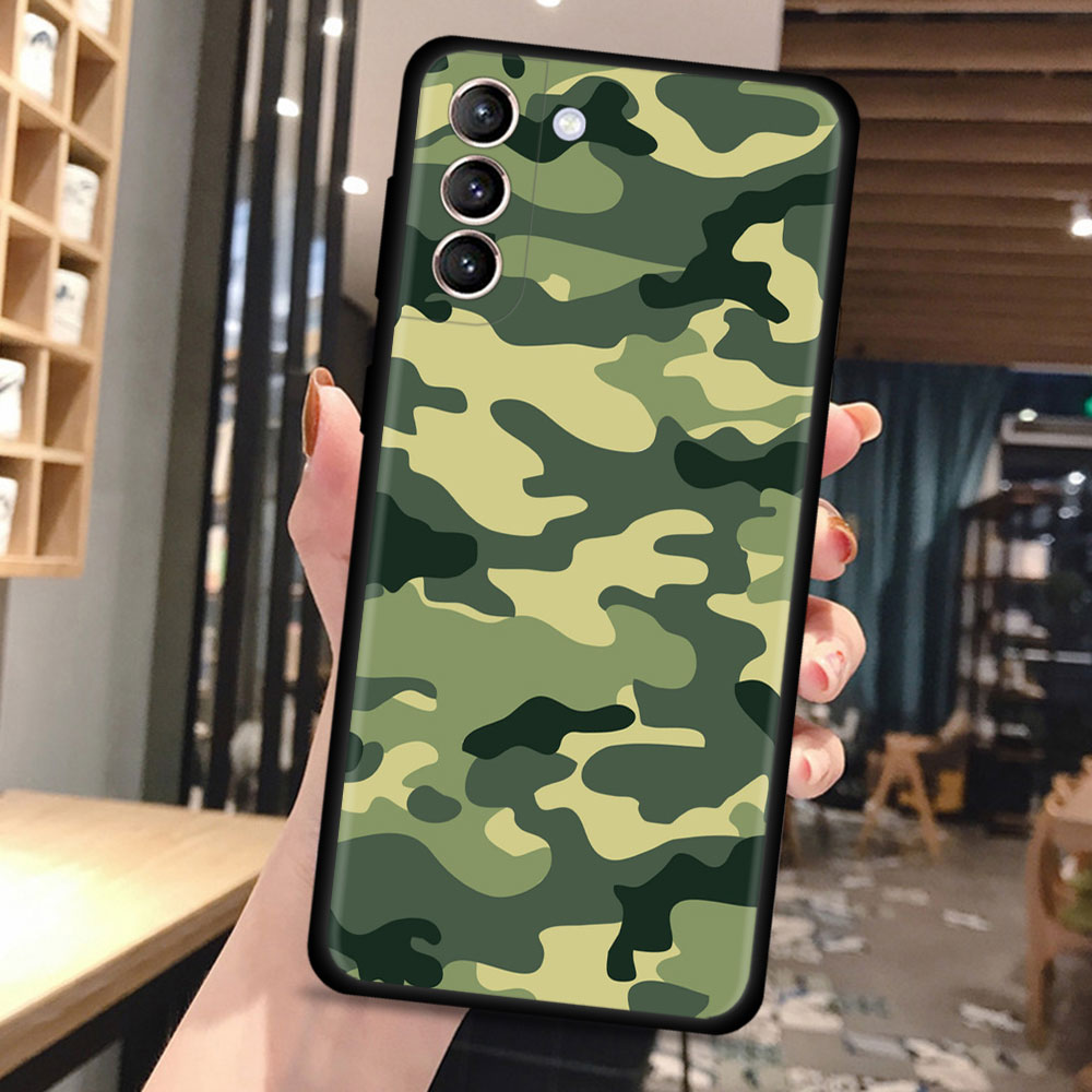 Telefoon hoesje voor Samsung Galaxy S24 23 Ultra S21 S20 FE S22 S22 S21 S20 Cover S10 Plus Silicone Coque Camo Army Camouflage