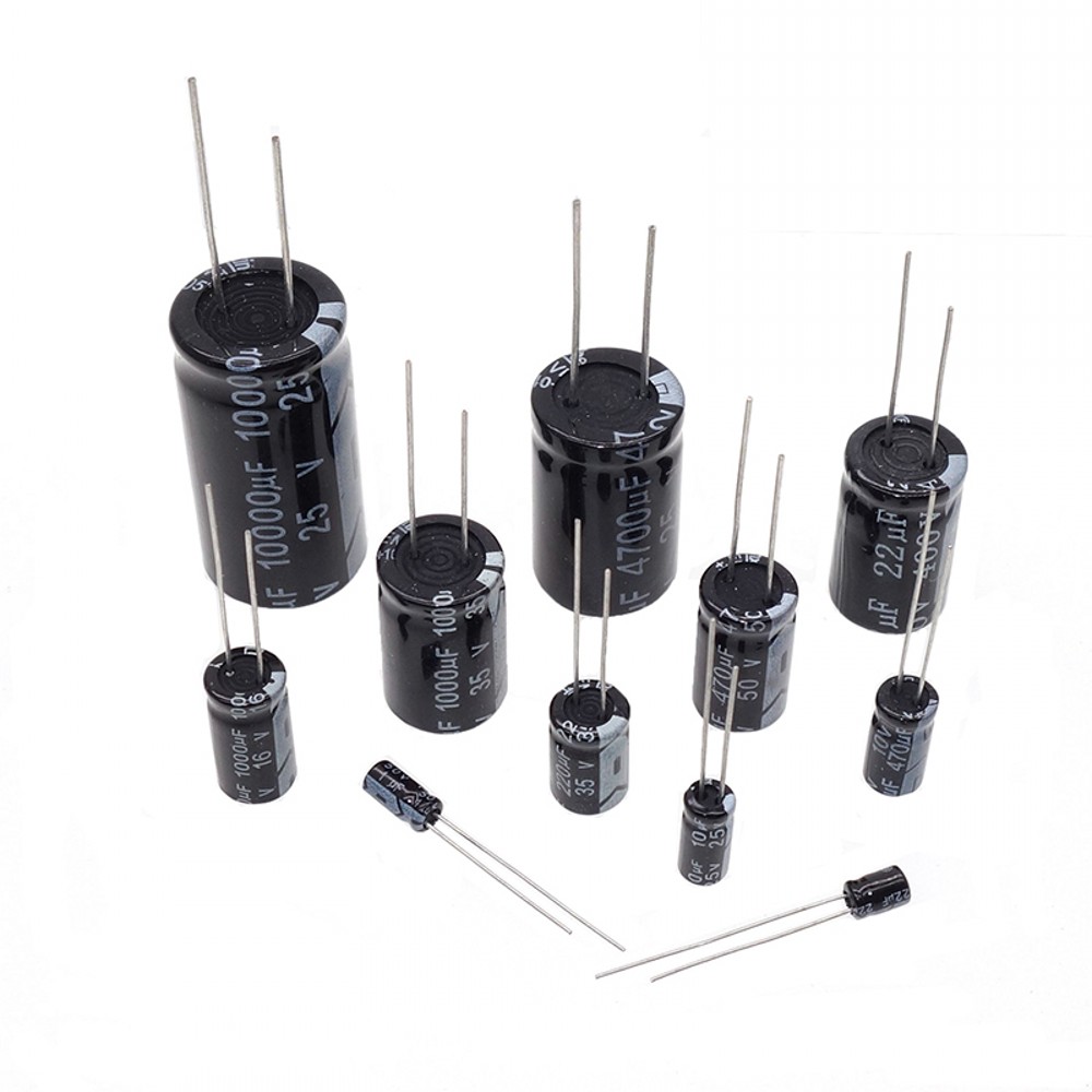 Capacitor eletrolítico de alumínio 25V 22UF 33UF 47UF 100UF 220UF 330UF 470UF 680UF 1000UF 2200UF 3300UF 4700UF 6800UF 10000UF