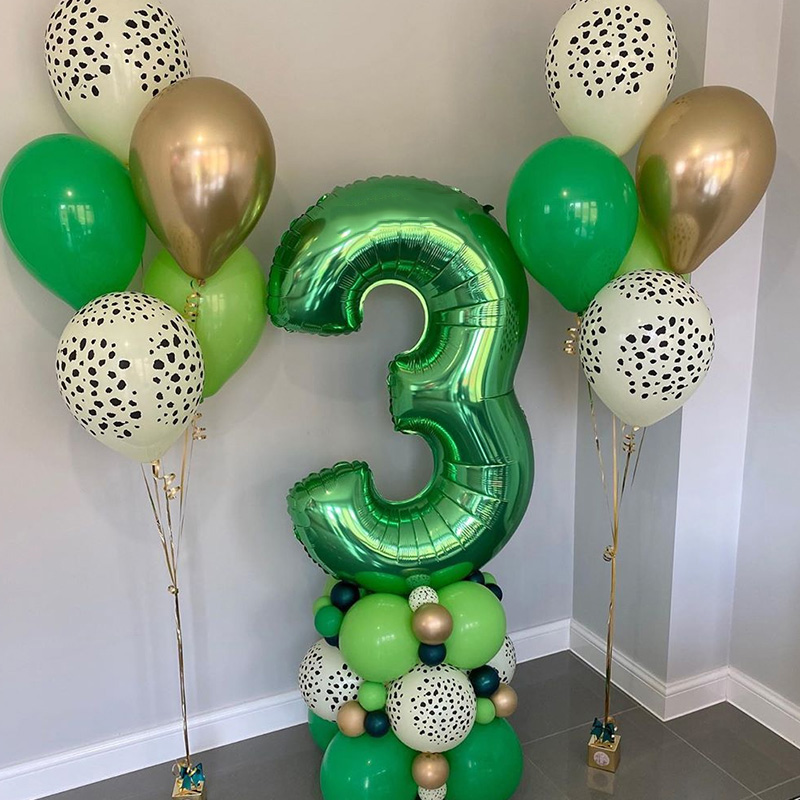 32 / 40inch Numéro de papier d'aluminium vert ballons d'hélium Ballons Ballons pour adultes décor anniversaire 1 2 3 4 5 6 7 8 9 pour les enfants décorations de fête d'anniversaire pour enfants