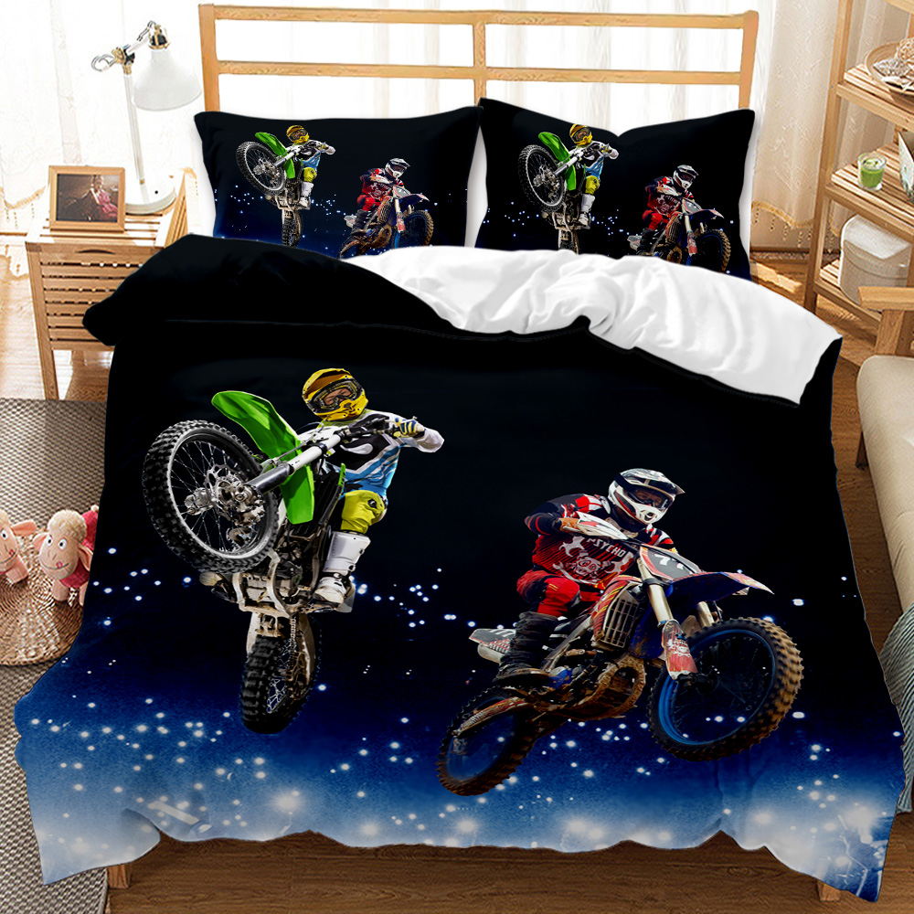 Cover piumino biancheria da letto di motocross