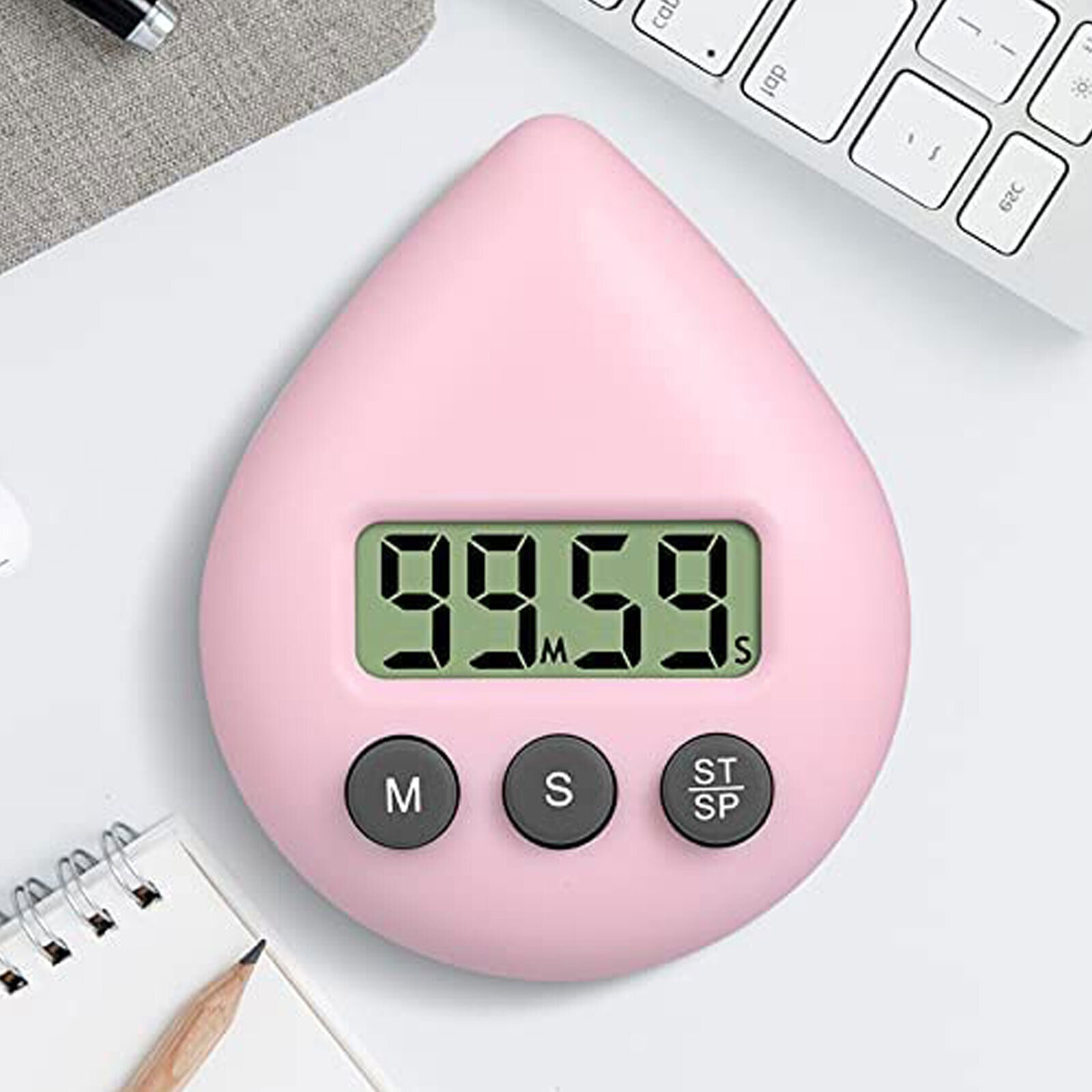 Mini Digital Kitchen Timer Big Digits Loud Alarm digitale douchetimer met groot LCD -display voor het koken van baksporten