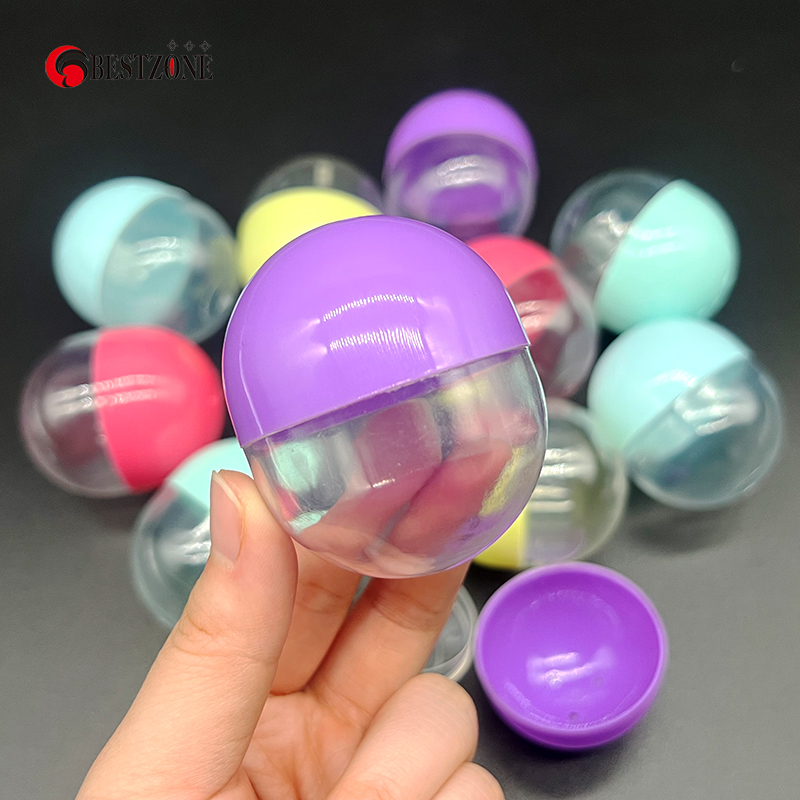 Diameter 47x56MM 1.85*2.2Inch Plastic PP+PS Empty Toy Capsules Surprise Ball For Vending Machine Can Filled With Toys Kids