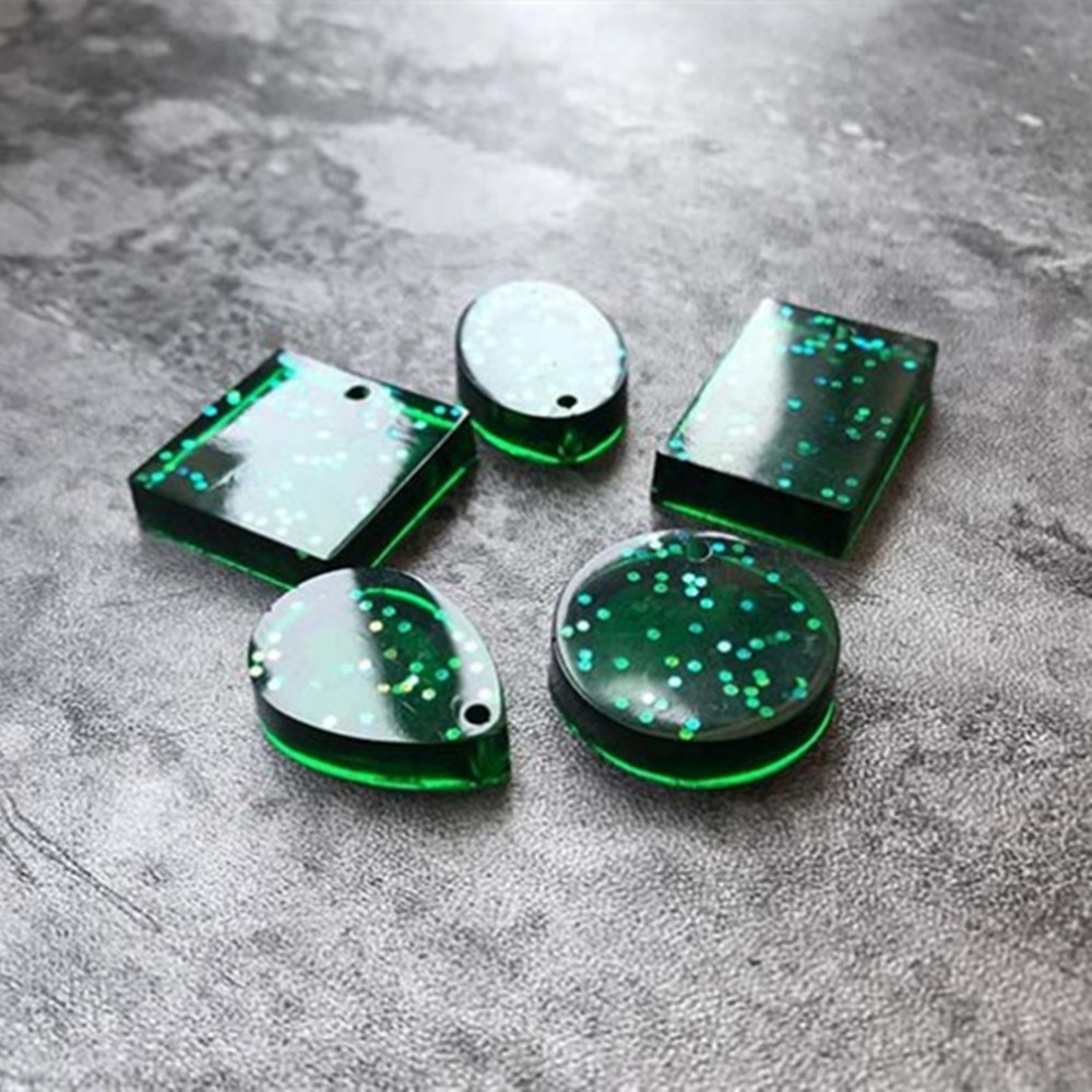 Keychain Pendant Casting Silicone Mold Kit Crystal Epoxy Harts Mold For DIY Harts Pendants smycken tillverkningsverktyg