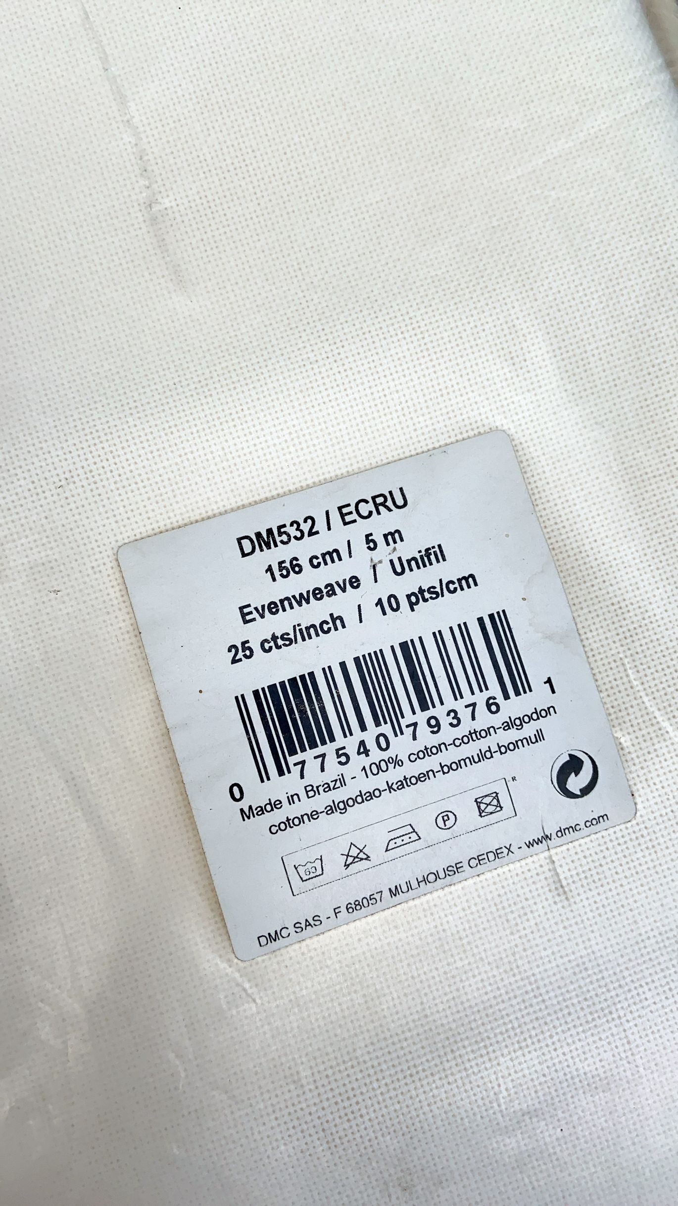 DMC fabric/aida stock embroidery fabric 28ct/25ct color fabric cross stitch canvas cloth white color, 30-30cm, linen