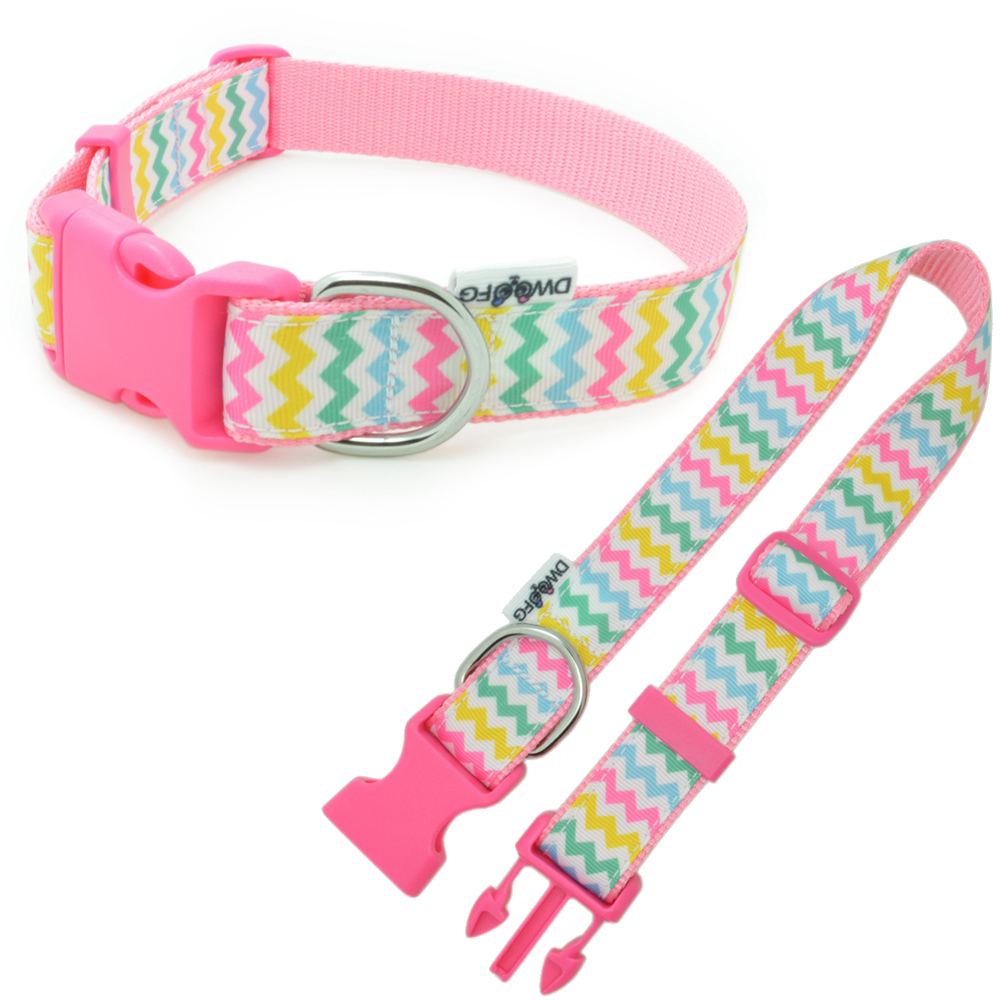 Collier robuste rose à l'œuf de Pâques pour chiens, colliers de compagnie en polyester réglables premium, durable avec boucle B0929