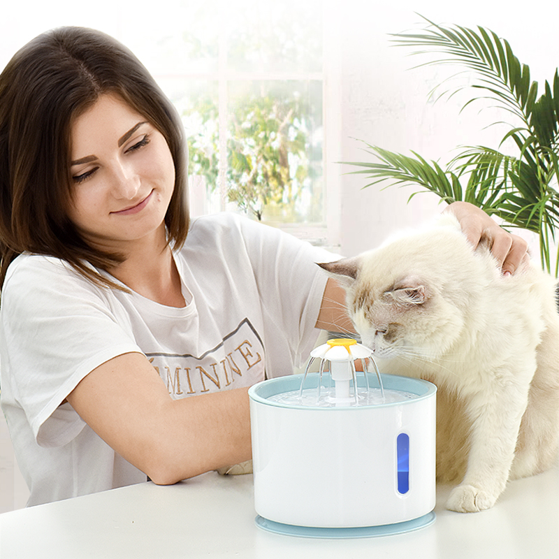 Pet Cat Water Fountain Dog Drink Bowl USB موزع المياه التلقائي