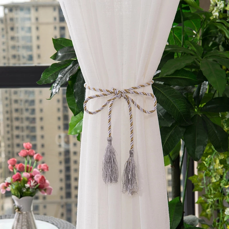 Curtain Gold Tassel Tie Rope Curtain Clip Tiebacks for Curtains Accessories Gold Tie Backs Polyester Curtain Holder