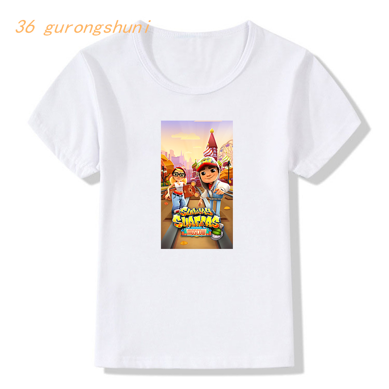 boy t shirt for girls tops subway surfers game children t-shirt graphic tee summer tops kids clothes girls 8 to 12 boys t shirts