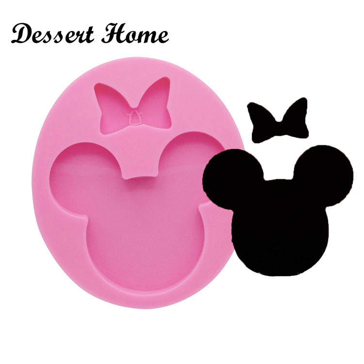 DY0075 DIY epoxy resin molds Mouse head and bow shape silicone mold for keychains Jewelry Making Accessories Tools