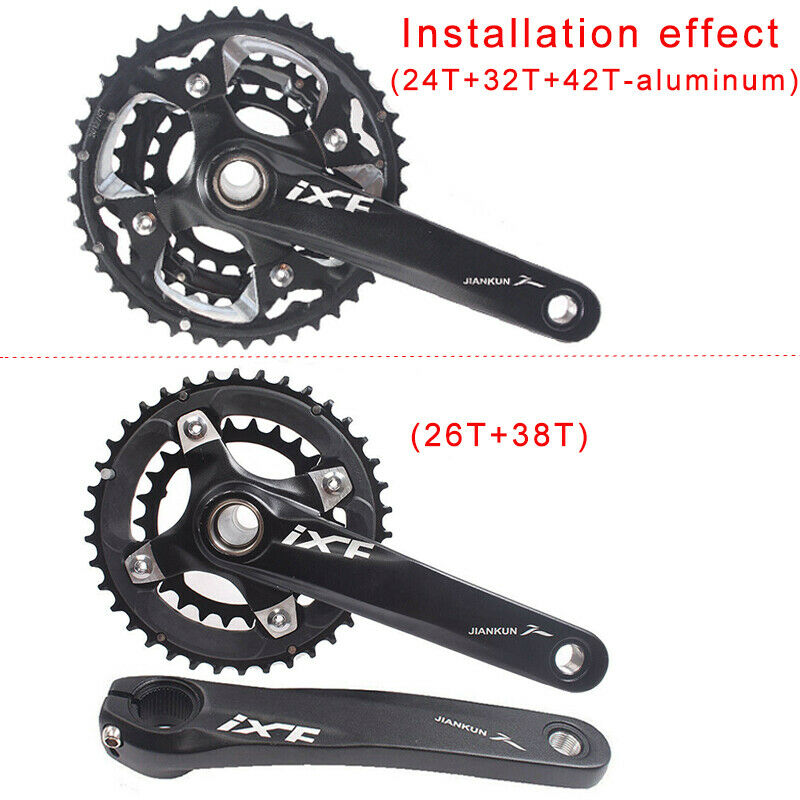 104/64BCD Цепочка двойной/тройной скоростной кривошип 2*10S 3*10S Crank Set 24T 26T 32T 38T 42T Горный велосипедный цепь цепного колеса MTB