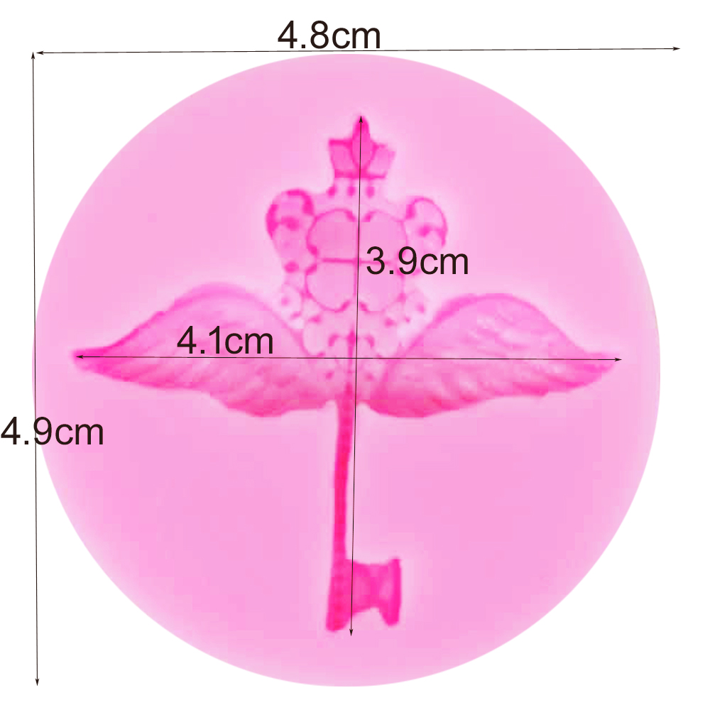 BYJUNYEOR C134 Epoxy Resin Silicone Moule Small Angel Wings Key Chocolate Candy Cake Decorating Tools DIY Baking Cuisine