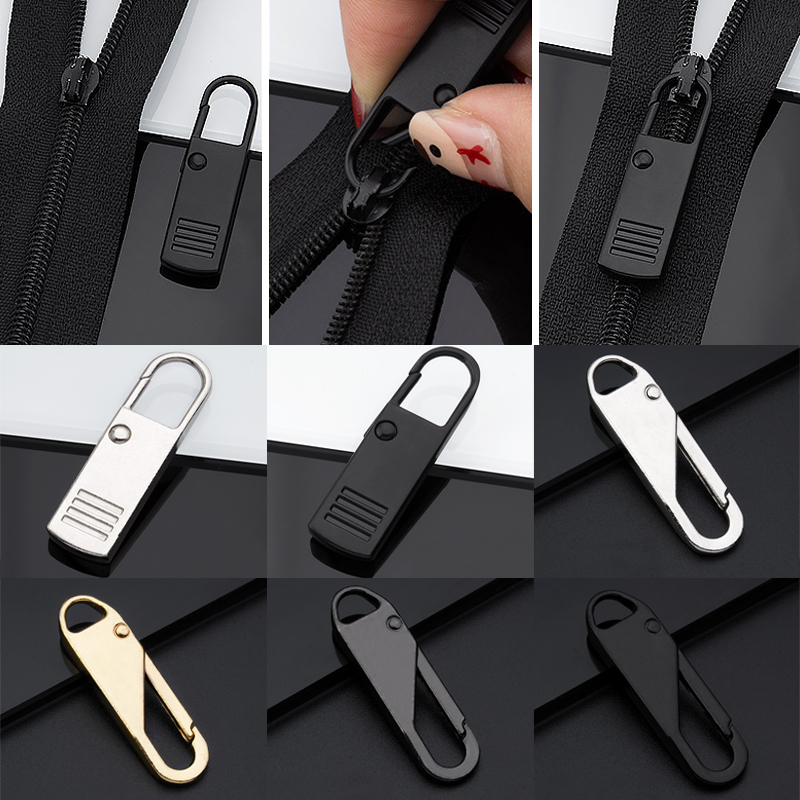Replacement Tab Zipper Pull Zipper Slider Zipper Pull Lock Repair Clothing Zip Fixer Broken Buckle Zip Cord Tab Bag Tent