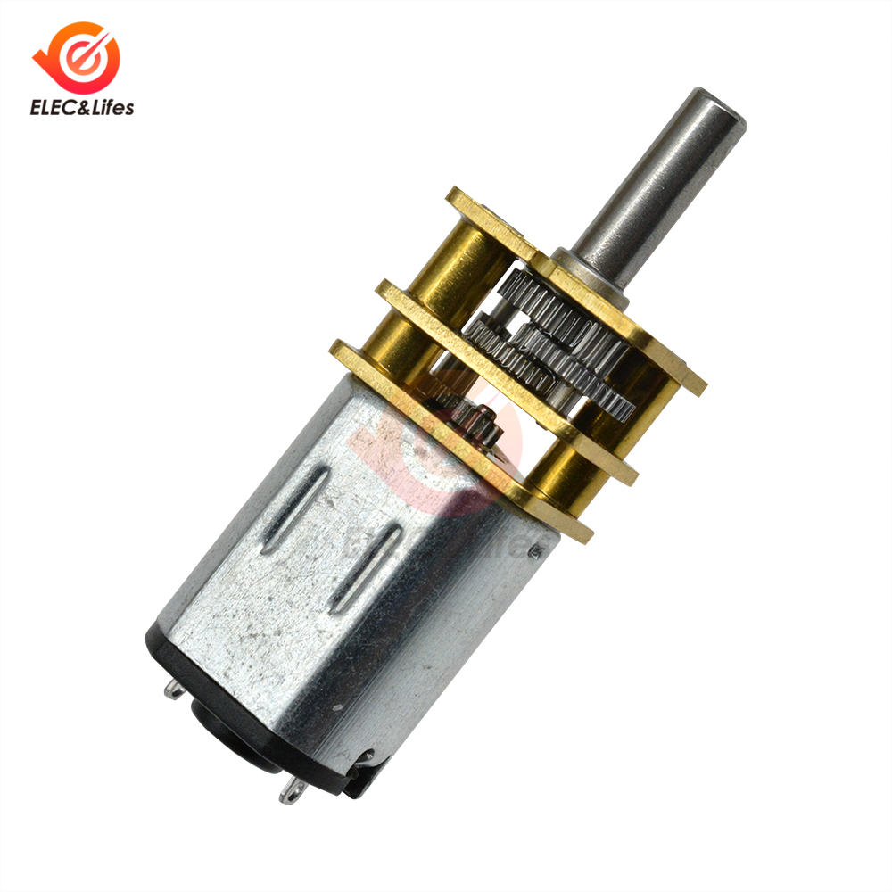 DC 3V/6V/12V GA12-N20 Mini Mikro Metal Dişli Motor Şanzıman Tekerlek Düşük Hız Motoru 15/30/50/60/100/200/1000rpm RC Araç Robot Oyuncakları