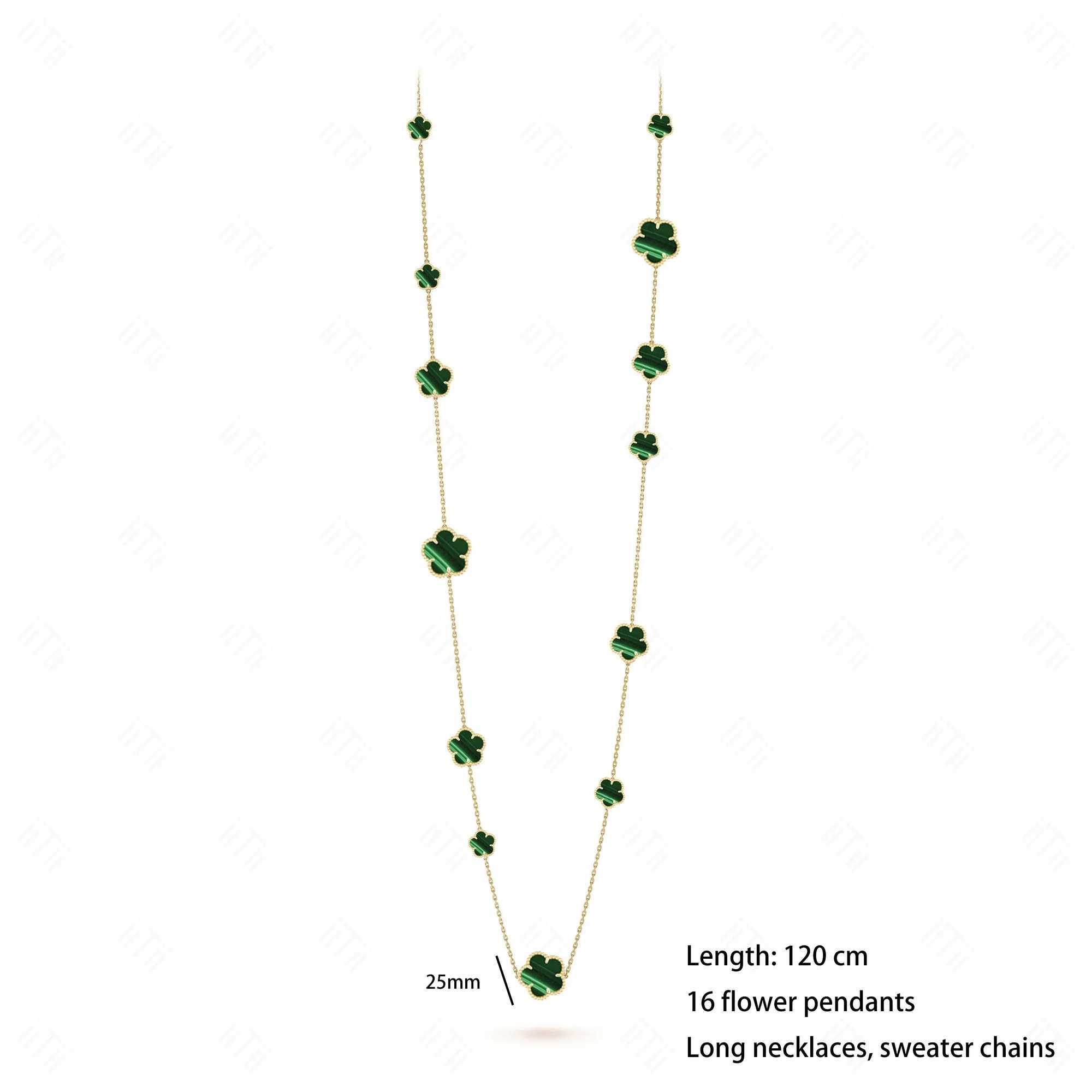 Pendant Necklaces Hot selling natural gemstone Four-leaf Clover/Five-leaf Flower necklace Simple white shell sweater chain for women party jewelry 240410