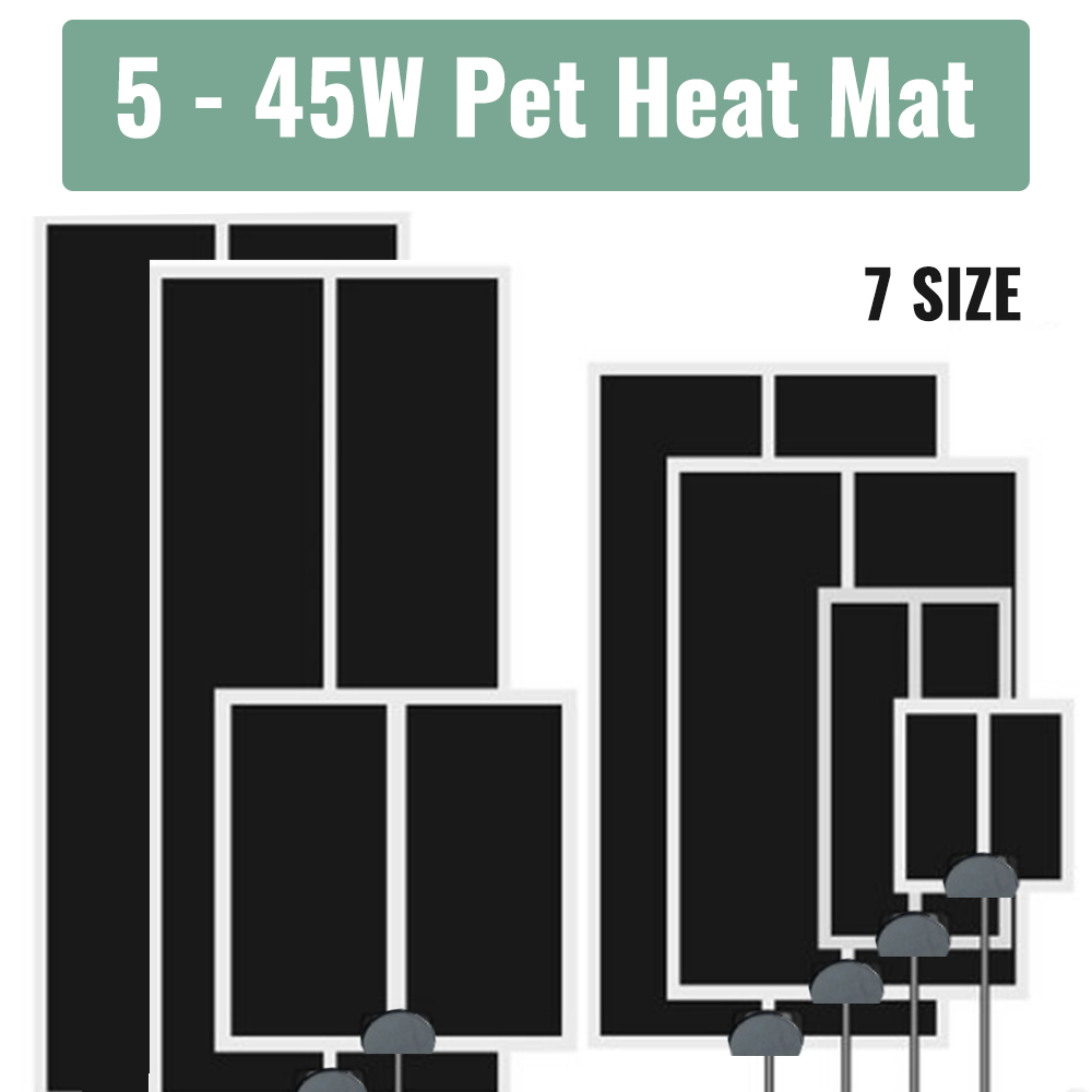 5W/7W/14W/20W Pet Heating Pad Reptile Electric Blanket Warm Adjustable Temperature Controller Incubator Mat Tools EU Plug