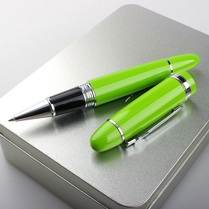 Luxe merk Jinhao 159 Rollerball pen Black metalen Elegante met Twist Silver Gift Office Ink Pens Supplies