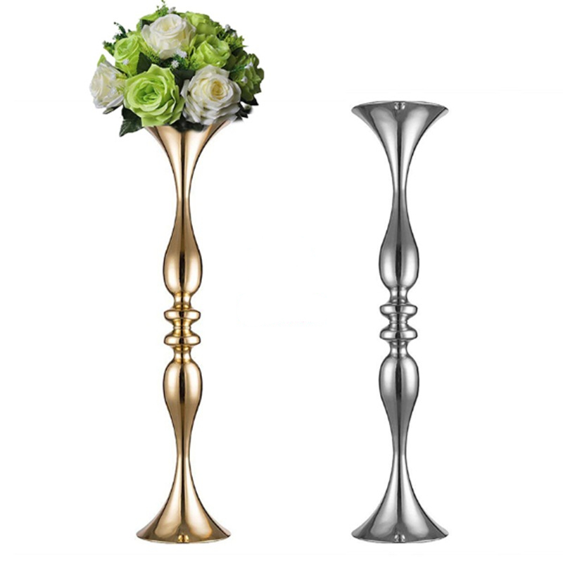 Imuwen Gold Flower Rack Metall Vase Tisch Mittelstück Event Road Blei Hochzeitsdekoration Home Craft Im885