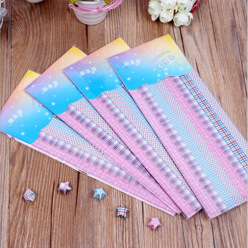 160 stcs/veel gelukkige sterrenpapier glitter vouwen cadeau -ambachten Creave papier handwerk origami papieren materiaal quilling papieren decoratie