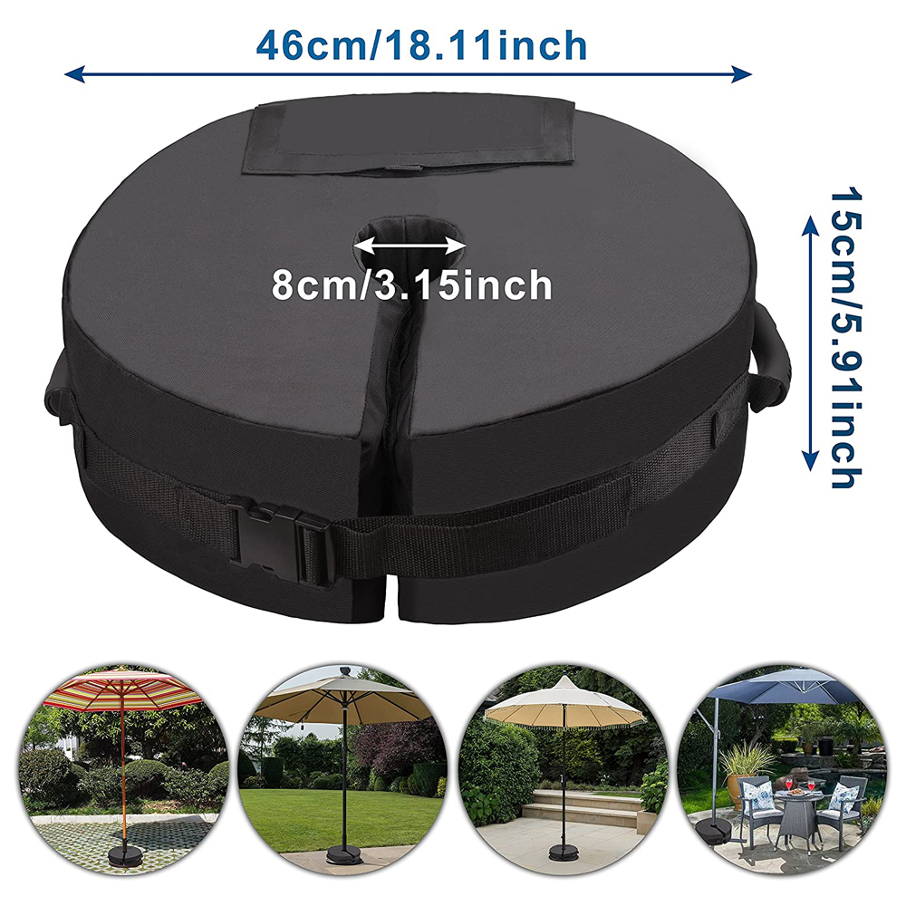 Umbrella Base Weight Bag Square/Round Detachable Weight Bags for Outdoor Umbrella Stand Beach Waterproof Tent Base Sand Bag