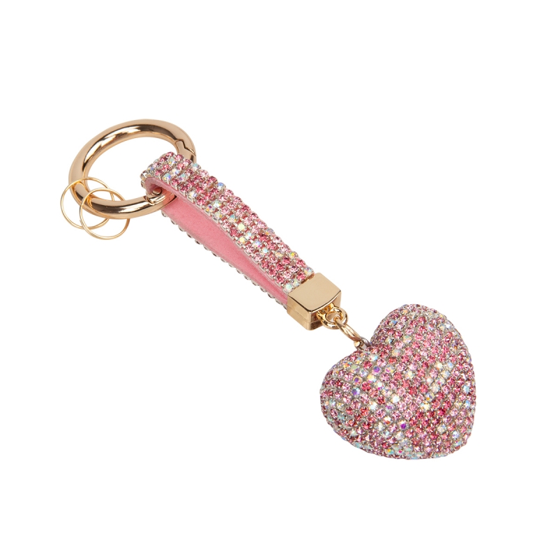 Diamond-set love car keychain travel bag pendant Car key chain bag pendant accessories