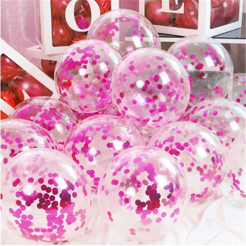 12 Zoll Rose Gold Confetti Latexballons, Babyparty, Hochzeitsdekoration, Kindergeburtstag Barty