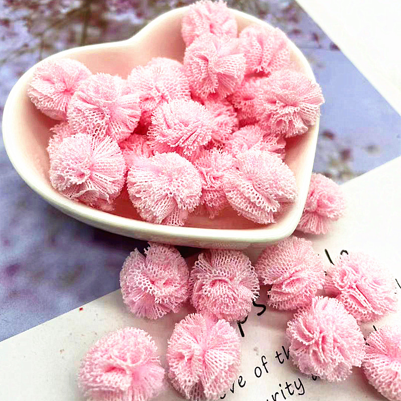 30-15mm spets pom pom trim boll macrame pom poms pompones mesh boll hårprydnader leksaker diy dekorativa tillbehör