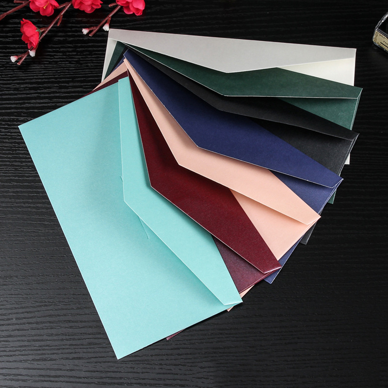 22x11cmカラフルな紙の封筒結婚式の招待状装飾的な封筒ギフトカード包装封筒文房具用品