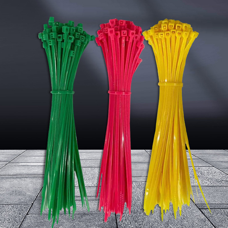 Nouveau Couleurs de couleur Couleur auto-verrouillage autobloquants Attaches de câble de fil industriel réglable Tie à la maison Fixation de l'organisateur de stockage Alimentation