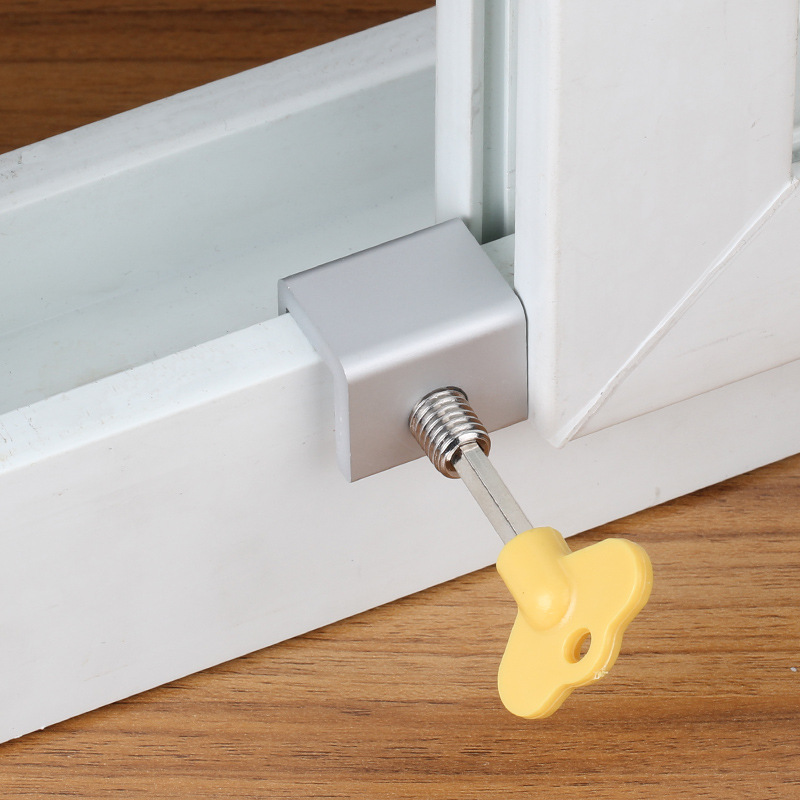 Window Lock Security Key Sliding Doors Restrictor Child Safety Anti-theft Door Stopper Household Improvement Hardware