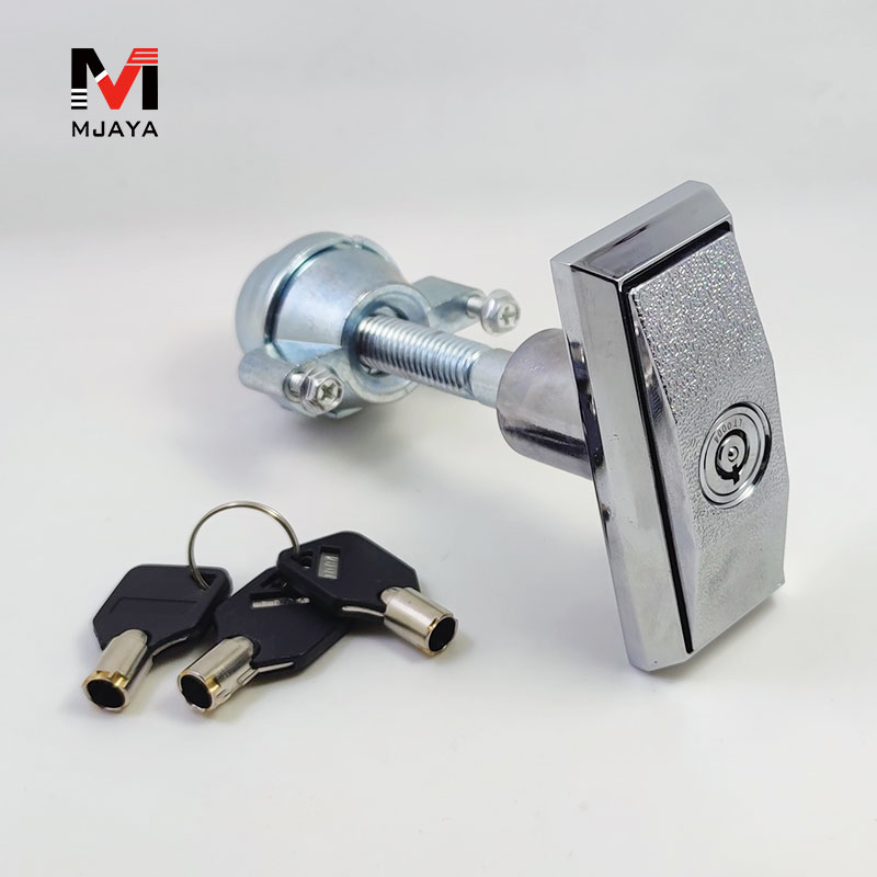 /Pack Vending Machine Lock With Keys T handle Tubular Key Cylinder Lock Elastic Universal Replacement Plug Silver Gray