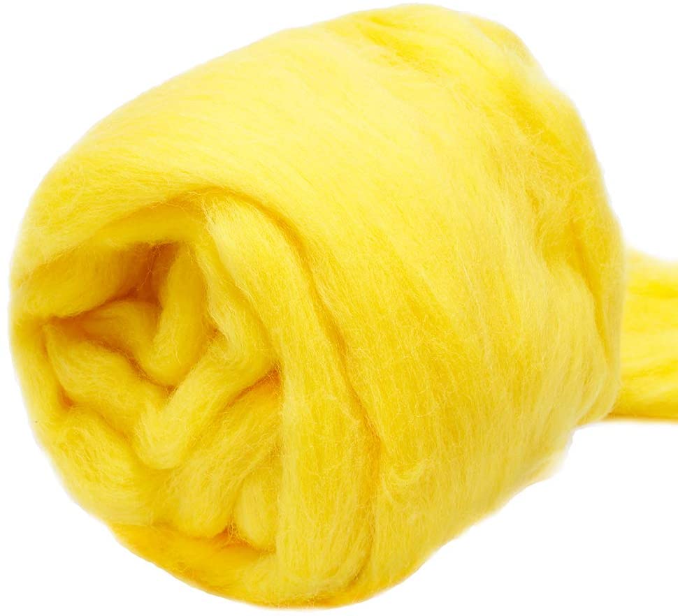 KAOBUY 100g Merino Felting Wool Roving Wool Fibre For Needle Felting Weaving Wool Fiber For DIY Needle Felting